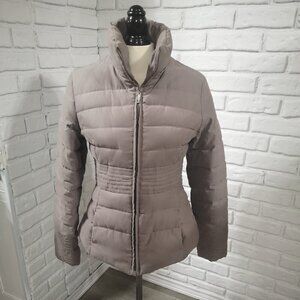 RW&CO Ladies Size Medium Taupe Full Zip Fully Lined Fitted Jacket
